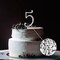 4.5" tall Silver Crystal Rhinestone Cake Topper Wedding Birthday Decorations